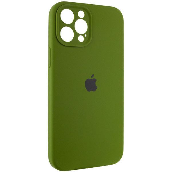 Чохол Silicone Case Full Camera Protective (AA) для Apple iPhone 12 Pro Max (6.7") Зелений / Dark Olive 261896 фото
