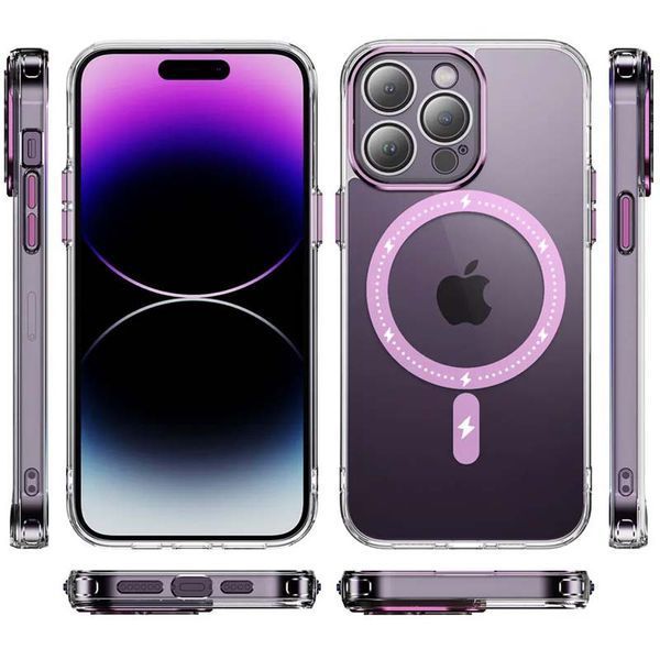 Чохол TPU+PC Colorful with MagSafe для Apple iPhone 13 Pro Max (6.7") Pink 273711 фото
