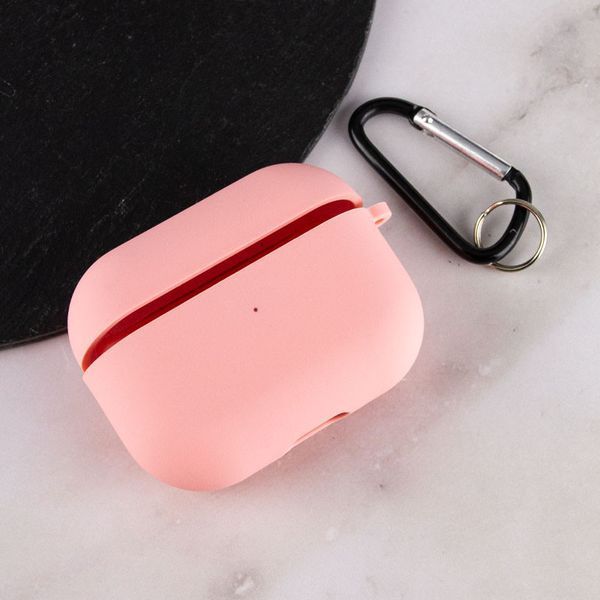 Силіконовий футляр з мікрофіброю для навушників Airpods Pro 2 / Pro Рожевий / Pink 262182 фото