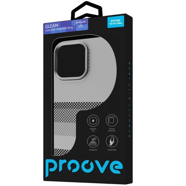 Чохол Proove Gleam Case with Magnetic Ring iPhone 16 Pro Max blue borders 395128 фото