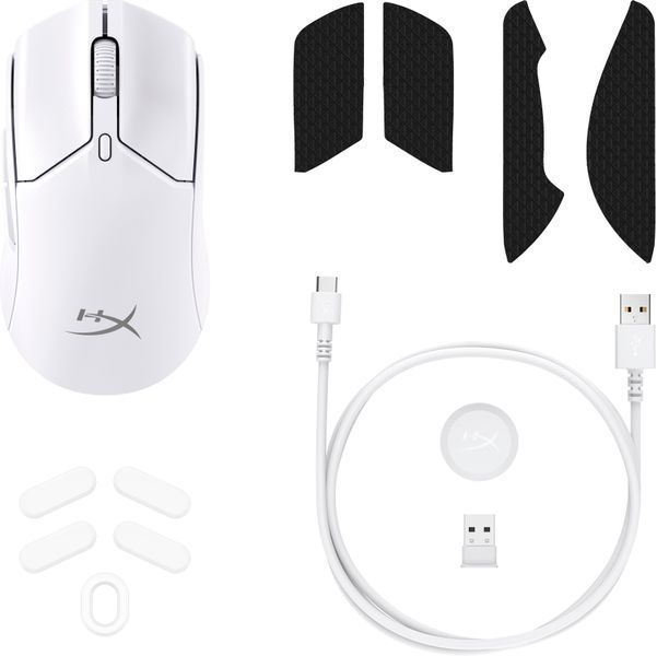 Миша HyperX Pulsefire Haste 2 mini, RGB, USB-A/WL/BT, білий (7D389AA) 366980 фото