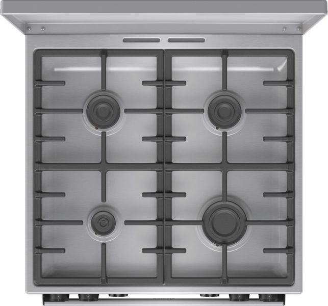 Плита Gorenje комбінована, 71л, 60x60см, дисплей, чавун,з кришкою, програматор IconLed,нерж (GKS6C71XF) 375158 фото