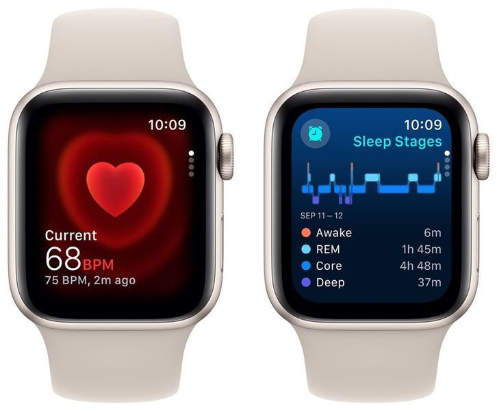 Смарт-годинник Apple Watch SE2 2023 44mm GPS Starlight Aluminum Case With Starlight Sport Band M/L MRE53 278292 фото