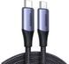 Кабель UGREEN US355 USB Type-C To USB Type-C 100W Gen2 5A Cable Aluminium Shell With Braided 1m Black (80150) 279076 фото 1
