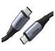 Кабель UGREEN US355 USB Type-C To USB Type-C 100W Gen2 5A Cable Aluminium Shell With Braided 1m Black (80150) 279076 фото 2
