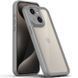 TPU чохол Transparent + Colour 1,5mm для Apple iPhone 15 (6.1") Grey 296092 фото 1