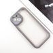 TPU чохол Transparent + Colour 1,5mm для Apple iPhone 15 (6.1") Grey 296092 фото 7