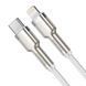 Кабель Baseus Cafule Metal Data USB кабель Type-C to iP PD 20W 1m (CATLJK-A02) White 214544 фото 7