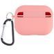 Силіконовий футляр з мікрофіброю для навушників Airpods Pro 2 / Pro Рожевий / Pink 262182 фото 2