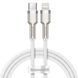 Кабель Baseus Cafule Metal Data USB кабель Type-C to iP PD 20W 1m (CATLJK-A02) White 214544 фото 1
