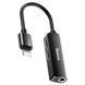 Перехідник AUX Baseus L52 Lightning To 2xLightning + 3.5mm CALL52-01 Black 275374 фото 6