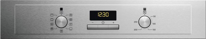 Духова шафа Electrolux електрична, 65л, A, дисплей, конвекція, нерж (EOF3H40BX) 366824 фото