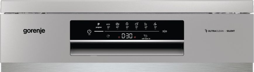 Посудомийна машина Gorenje, 16компл., A+++, 60см, дисплей, 3 кошика, AquaStop, сірий (GS643E90X) 374409 фото