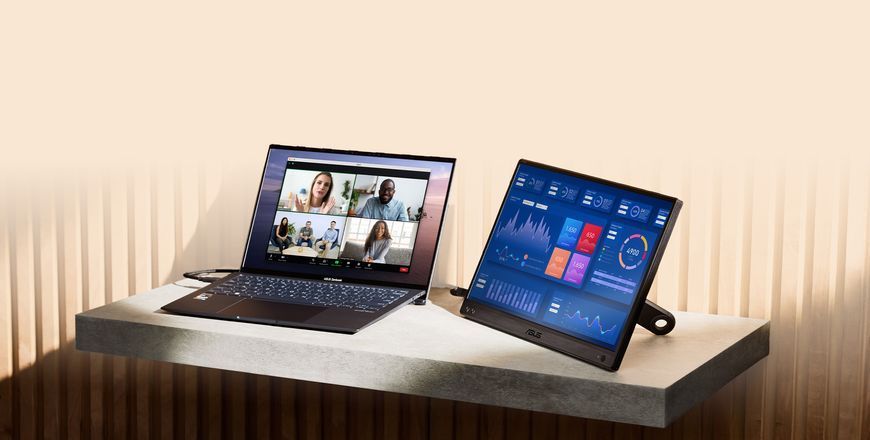 Монітор портативний Asus 15.6" ZenScreen MB166CR USB-C, IPS, Case 365885 фото