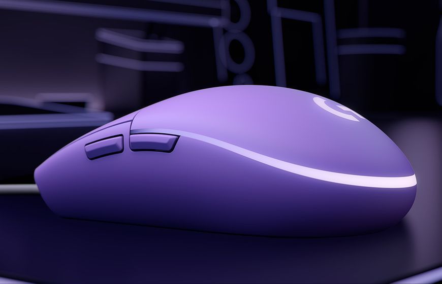 Миша LOGITECH G102 LIGHTSYNC - LILAC - EER 306498 фото