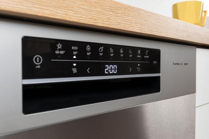 Посудомийна машина Gorenje, 16компл., A+++, 60см, дисплей, 3 кошика, AquaStop, сірий (GS643E90X) 374409 фото