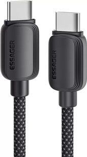 Кабель ESSAGER Breeze USB Cable Type C To Type C 1M 100W (EXCTT1-WL01-P) Black 315757 фото