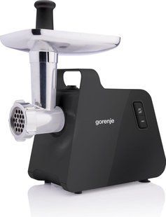 М'ясорубка Gorenje, 2000Вт, 2,6кг/хв, 2 решітки, пластик/метал, чорний (MG2001SB) 369724 фото