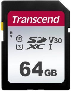 Карта пам'яті Transcend SD 64GB C10 UHS-I R100/W20MB/s (TS64GSDC300S) 370611 фото