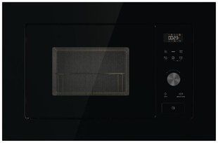 Мікрохвильова піч Gorenje вбудовувана, 20л, електр. управл., 800Вт, гриль, дисплей, чорний (BM201AG1BG) 374092 фото