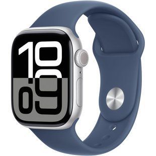 Смарт-годинник Apple Watch Series 10 GPS 46mm Silver Aluminium Case with Denim Sport Band M/L MWWM3 320062 фото