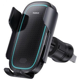 Автомобільний тримач З бездротовою зарядкою Baseus Milky Way Pro 15W (C40357000111-00) Black 281225 фото