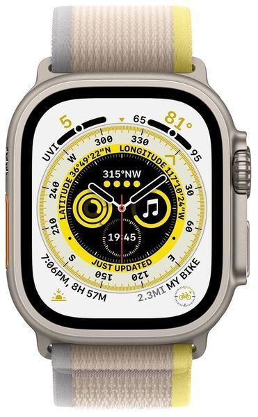 Ремінець Apple Watch Trail Loop Band M/L Для Watch 49mm - Yellow/Beige (MQEH3) 265179 фото