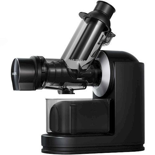 Соковитискач Philips Viva Collection шнековий 150Вт, чаша-1л, жмих-0.75л, пластик, чорний (HR1889/70) 373134 фото