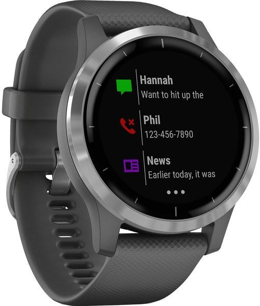 Смарт-годинник Garmin Venu Silver Stainless Steel Bezel w. Granite Blue and Silicone B. (010-02173-01,010-02173-03) 286453 фото