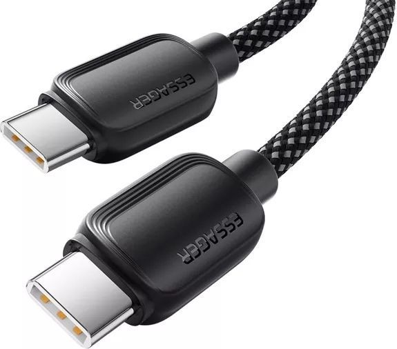 Кабель ESSAGER Breeze USB Cable Type C To Type C 1M 100W (EXCTT1-WL01-P) Black 315757 фото