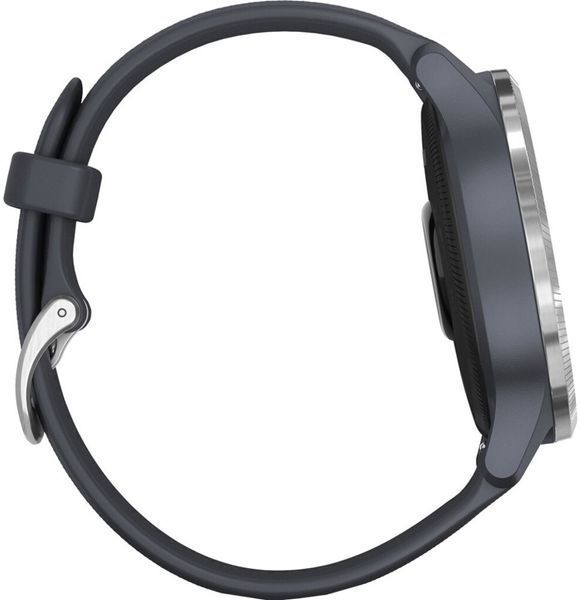 Смарт-годинник Garmin Venu Silver Stainless Steel Bezel w. Granite Blue and Silicone B. (010-02173-01,010-02173-03) 286453 фото