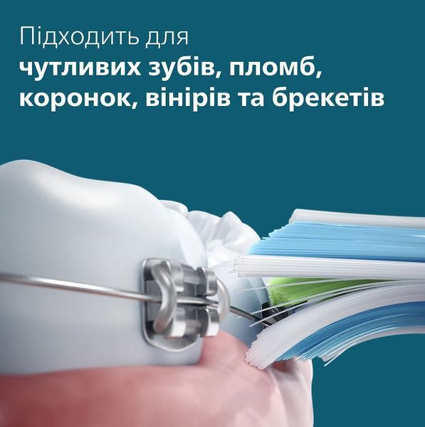 Щітка зубна електр. Philips, Sonicare 6100 Series, 62т. колив/хв, насадок-1, блакитний (HX7406/01) 387634 фото