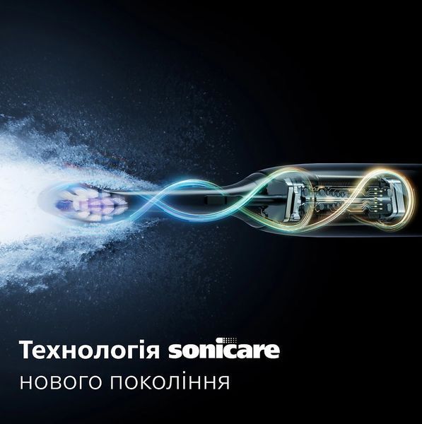 Щітка зубна електр. Philips, Sonicare 6100 Series, 62т. колив/хв, насадок-1, блакитний (HX7406/01) 387634 фото