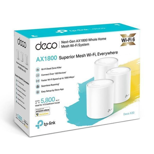 Домашня Mesh Wi-Fi система (3 шт у комплекті), арт. Deco X20(3-pack) TP-LINK 292754 фото