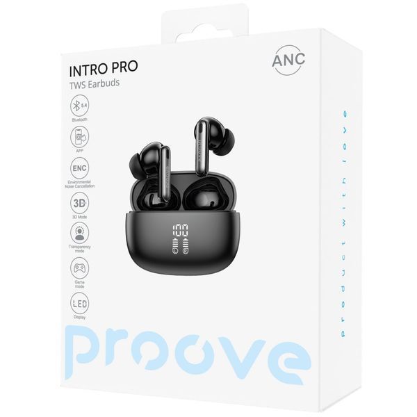 Навушники Proove Intro Pro TWS (APP) (TWYN54002201) black 355566 фото