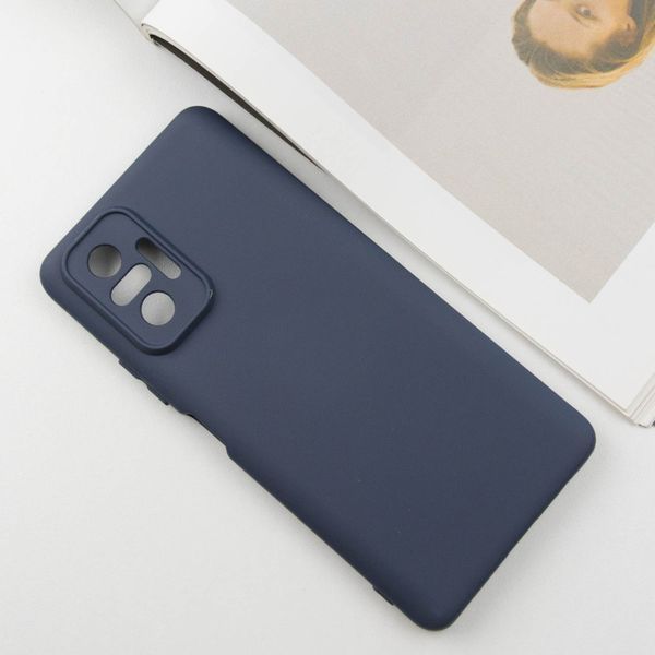 Чохол TPU GETMAN Liquid Silk Full Camera для Xiaomi Redmi Note 10 Pro / 10 Pro Max Синій / Midnight Blue 357044 фото