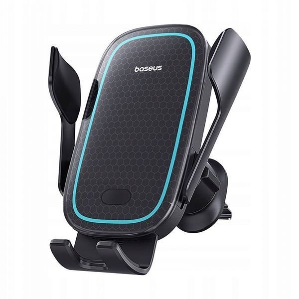 Автомобільний тримач З бездротовою зарядкою Baseus Milky Way Pro 15W (C40357000111-00) Black 281225 фото