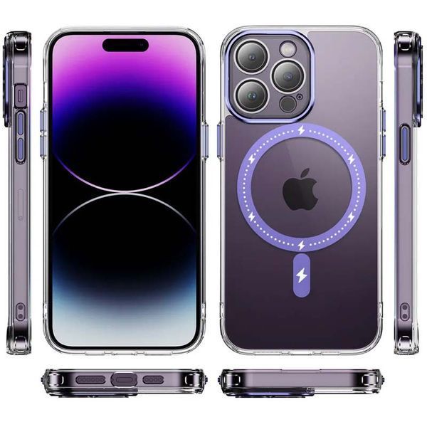 Чохол TPU+PC Colorful with MagSafe для Apple iPhone 13 Pro Max (6.7") Purple 273712 фото