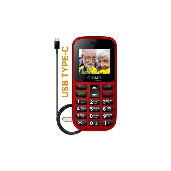Мобільний телефон Sigma Mobile Comfort 50 Easy TYPE-C Red 348378 фото