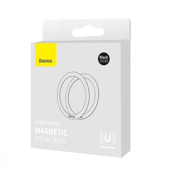 Металеві кільця Baseus Halo Series (2шт/уп) (PCCH000001) black 341837 фото