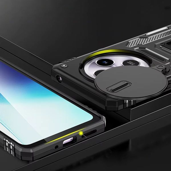 Ударостійкий чохол Camshield Army Ring для Xiaomi Redmi 14C / A4 / Poco C75 Чорний / Black 341487 фото