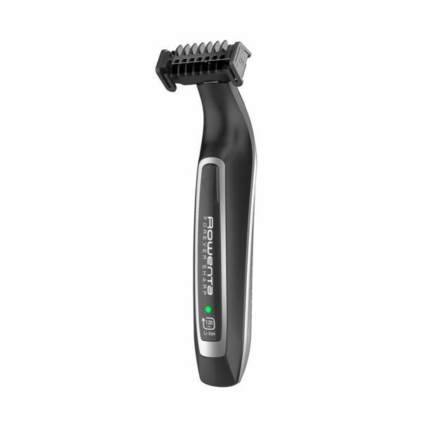 Тример Rowenta Forever Sharp, для бороди і вусів, мережа+акум., роторний мотор, насадок-3, сталь, чорний (TN6000F5) 372232 фото