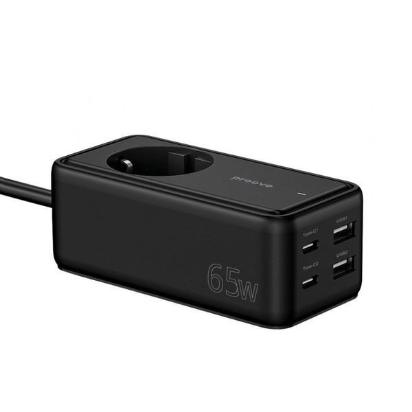 Мережевий фільтр Proove Power Strip Homester PD-03 1AC 65W (2 Type-C + 2USB) (PSP165220001) Black 287126 фото