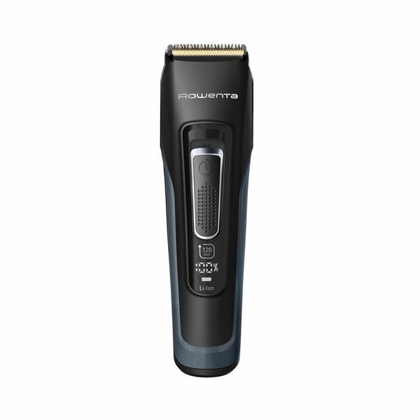 Машинка для стрижки Rowenta Advancer, для бороди, вусів, голови, мережа+акум., роторний мотор, насадок-3, кейс, титан.напил., темно-синій (TN5244E0) 371485 фото