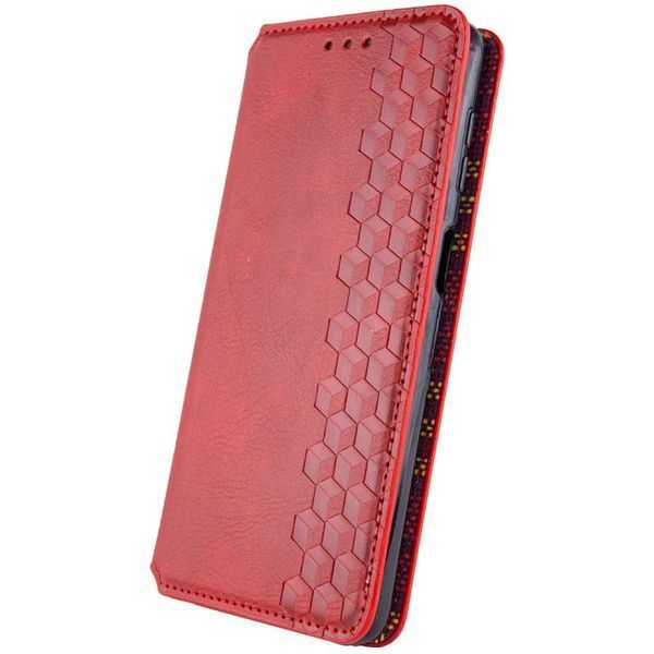 Шкіряний чохол-книжка GETMAN Cubic (PU) для Samsung Galaxy A07 Червоний 391236 фото