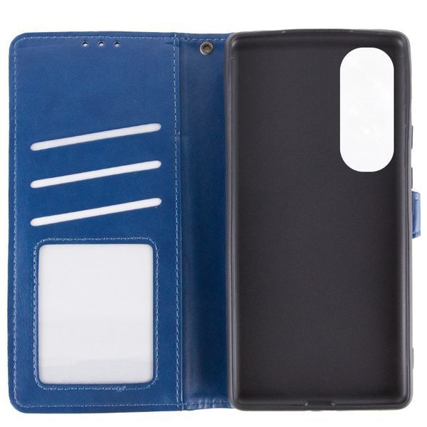 Шкіряний чохол-книжка GETMAN Gallant (PU) для Oppo A60 4G Синій 358668 фото