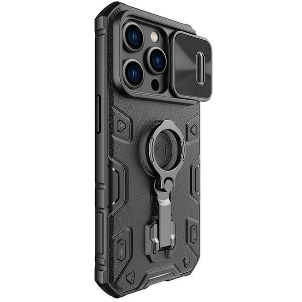 TPU+PC чохол Nillkin CamShield Armor Pro no logo (шторка на камеру) для Apple iPhone 14 Pro Max Чорний 261682 фото