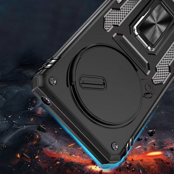 Ударостійкий чохол Camshield Army Ring для Xiaomi Redmi 14C / A4 / Poco C75 Чорний / Black 341487 фото