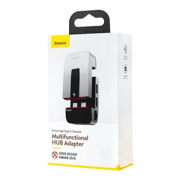 USB-Хаб Baseus Multifunctional Armor Age Type-C Bracket Gray 271362 фото