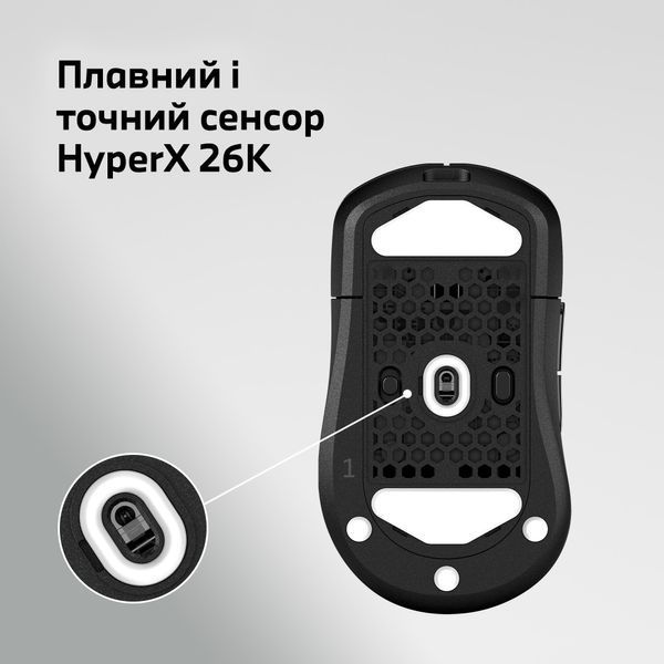 Миша HyperX Pulsefire SAGA PRO, RGB, USB-A/WL/BT, чорний (A2PB2AA) 367133 фото